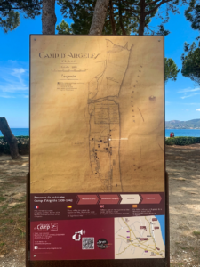 Plano del campo de Retirada en Argelès-sur-Mer